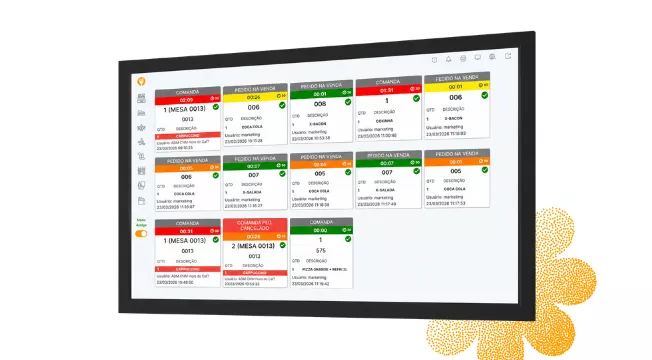 Monitor KDS para Cozinha